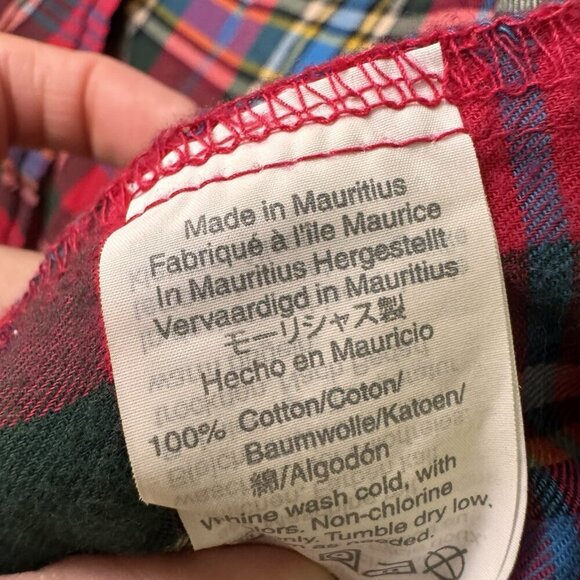 J Crew Mercantile Button Front Plaid Shirt Women XS Red Green Flannel - Picture 6 of 7